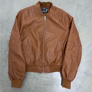 Ambiance Brown Bomber Jacket